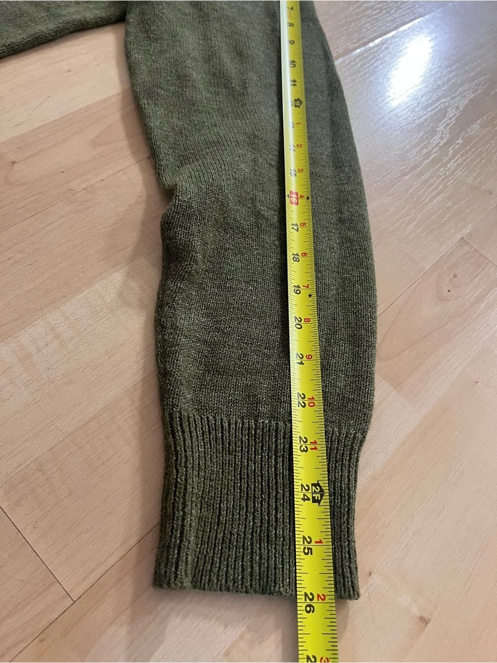 J.Crew Men's Olive Green Crewneck Sweater Size M Cotton Wool Blend Pullover